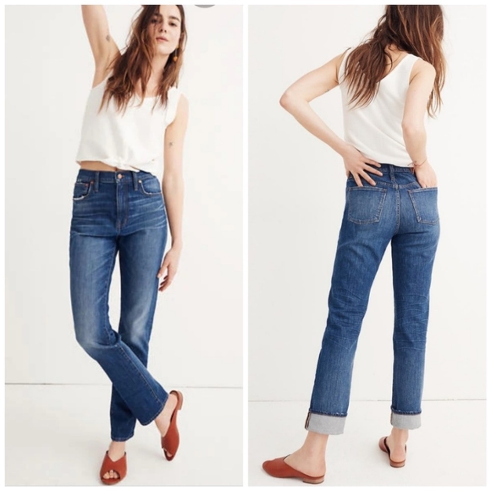 Madewell NWOT High Rise Slim Boyjean size 28